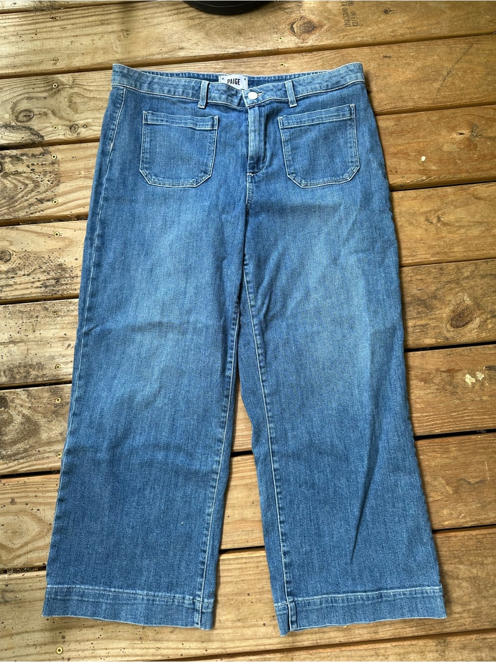 Paige Nellie Barrel leg Culotte jeans Hyden 32 - Picture 2 of 8